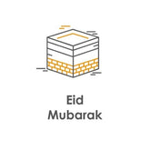 Wenskaart Eid Mubarak - Kaaba